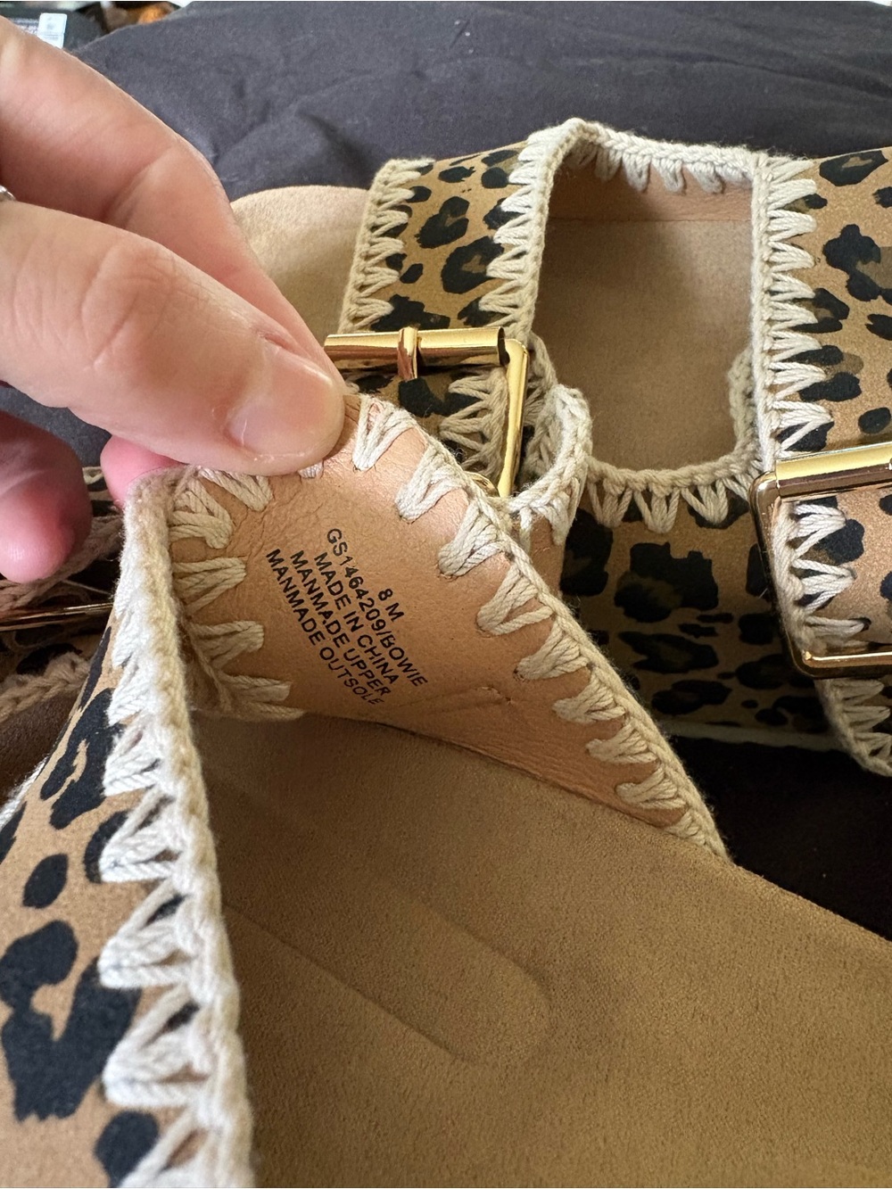 Aldo Leopard-Print Buckle Espadrille Sandals in Tan and Black